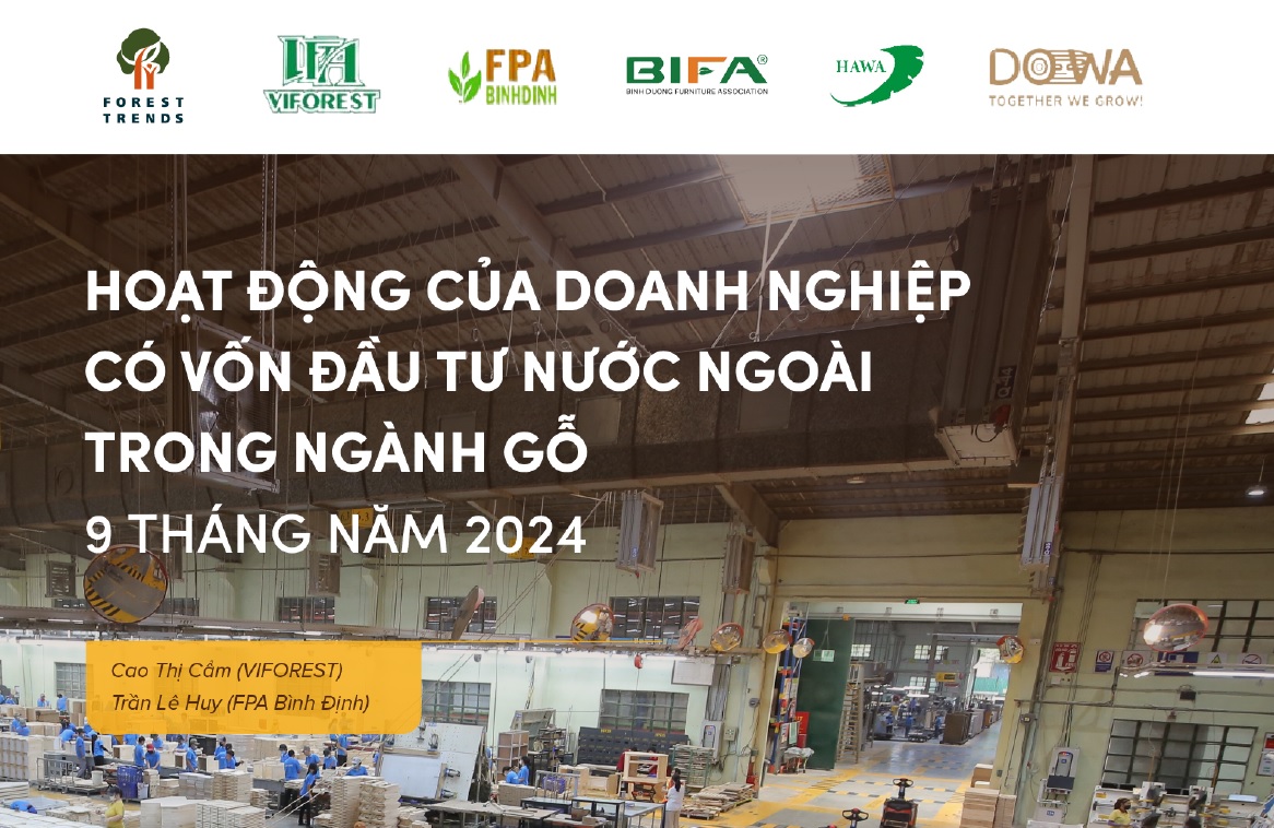 Hoạt động của doanh nghiệp có vốn đầu tư nước ngoài trong ngành gỗ 9 tháng năm 2024